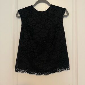 Express black floral strapless top